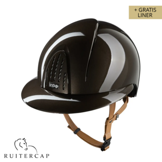 KEP Italia nova smart polish brown - polo visor - beige chinstrap