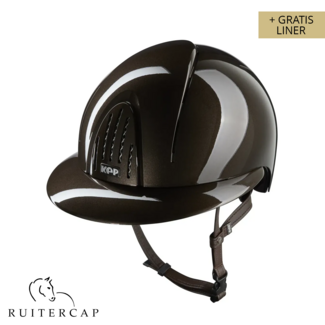 KEP Italia nova smart polish brown - polo visor - brown chinstrap