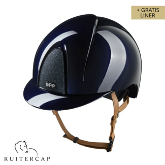 KEP Italia smart nova polish blue with star blue front and glitter logo back - beige chinstrap