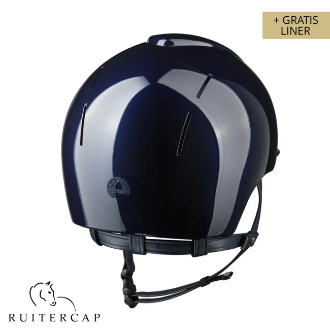 KEP Italia smart nova polish blue with star blue front and glitter logo back - blue chinstrap