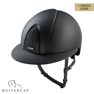 KEP Italia smart nova textile black - polo visor - black chinstrap