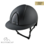 KEP Italia smart nova textile black with star silver front and glitter logo back - polo visor - black chinstrap