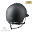 KEP Italia smart nova textile black with star silver front and glitter logo back - polo visor - black chinstrap