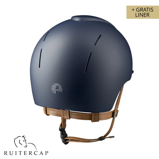 KEP Italia smart nova textile blue with star silver front and glitter logo back - beige chinstrap