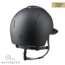 KEP Italia smart nova textile black with star black front and glitter logo back - polo visor - black chinstrap