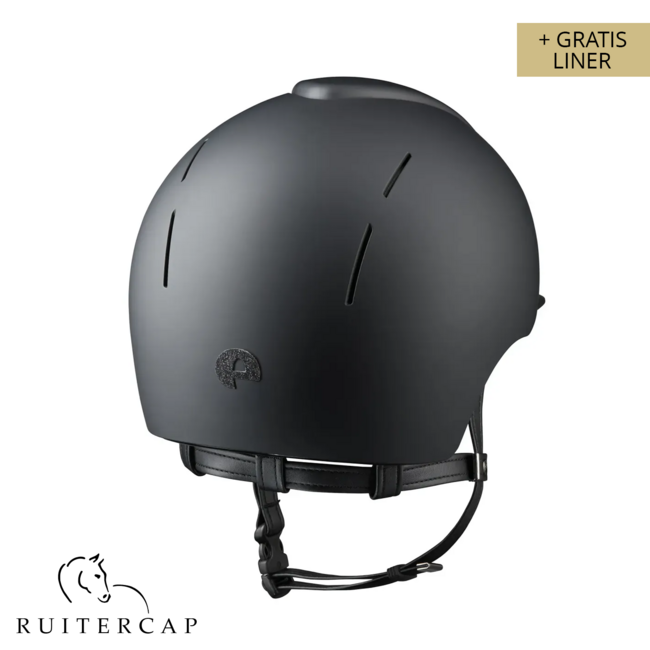 KEP Italia smart nova textile black with star black front and glitter logo back - black chinstrap