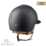 KEP Italia smart nova textile black with star silver front and glitter logo back - polo visor - beige chinstrap