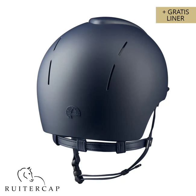 KEP Italia smart nova textile blauw met star blauw voorzijde en glitter logo achterzijde - blauw kinbandje