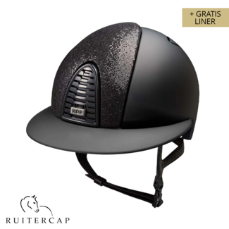KEP Italia matt black with black glitter front - polo visor