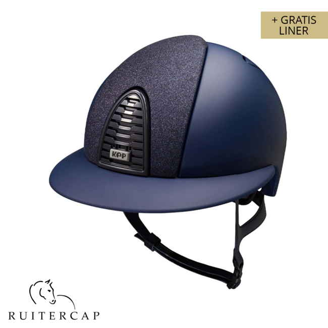 KEP Italia matt blue with blue star front - polo visor