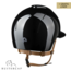 KEP Italia smart nova polish black with star silver front and glitter logo back - polo visor - beige chinstrap