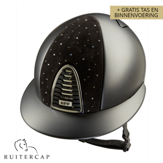 KEP Italia textile black with black goccia front -polo visor