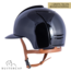 KEP Italia polish black with suede black front - crystal logo - polo visor - mirror black sub-grill - cognac chinstrap