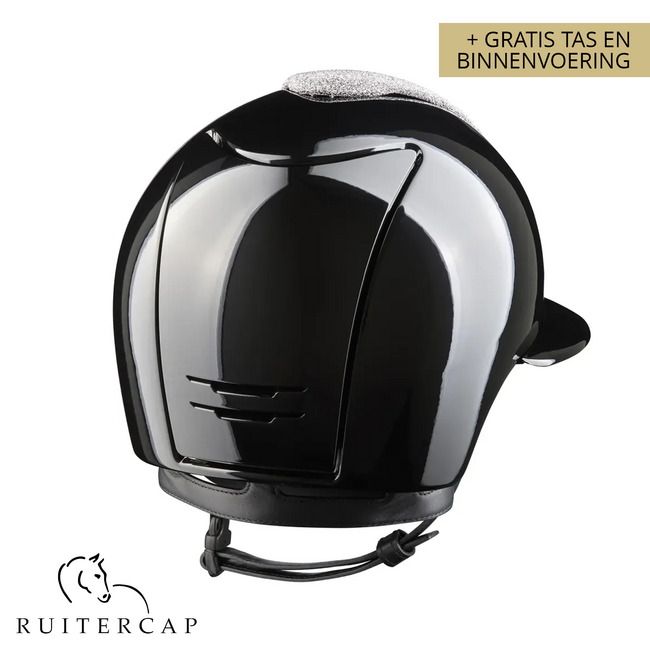 KEP Italia polish metal black with vanity silver front - polo viswor - swarovski logo - mirror sub-grill and logo
