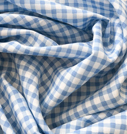 Maankids Maan - Viscose Check Lichtblauw