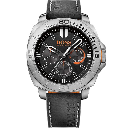 Hugo Boss Orange Sao Paulo horloge HO1513298 - 46 mm - Leer;Leer - Zwart