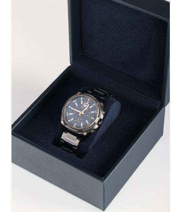 Rothenschild Blauw leatherette horloge geschenkdoos box RS-3030-1Blauw