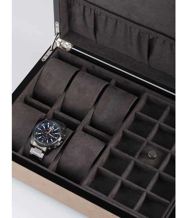 Rothenschild Rothenschild watch box RS-2392-6MAP for 6 Horloges + kleine onderdelen
