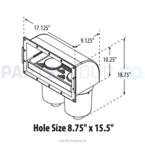Waterway 100 Sq. Ft. Front Access Skim Filter gray Oval Style