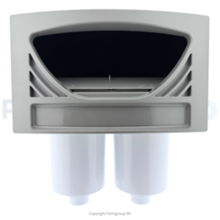 100 Sq. Ft. Front Access Skim Filter gray Oval Style