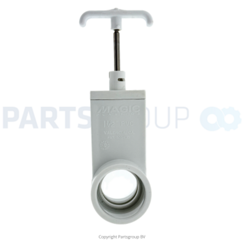 SPAS MAGIC PLASTICS Gate Valve,UniBody,1.5" Slip x 1.5" Slip