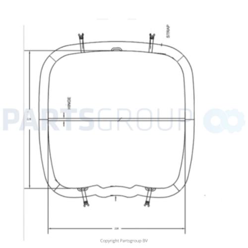S.P.A.S. COVER COVER MODEL705MAAX 228X228 MODEL 705 MAAX SPAS  / COLEMAN Dark gray