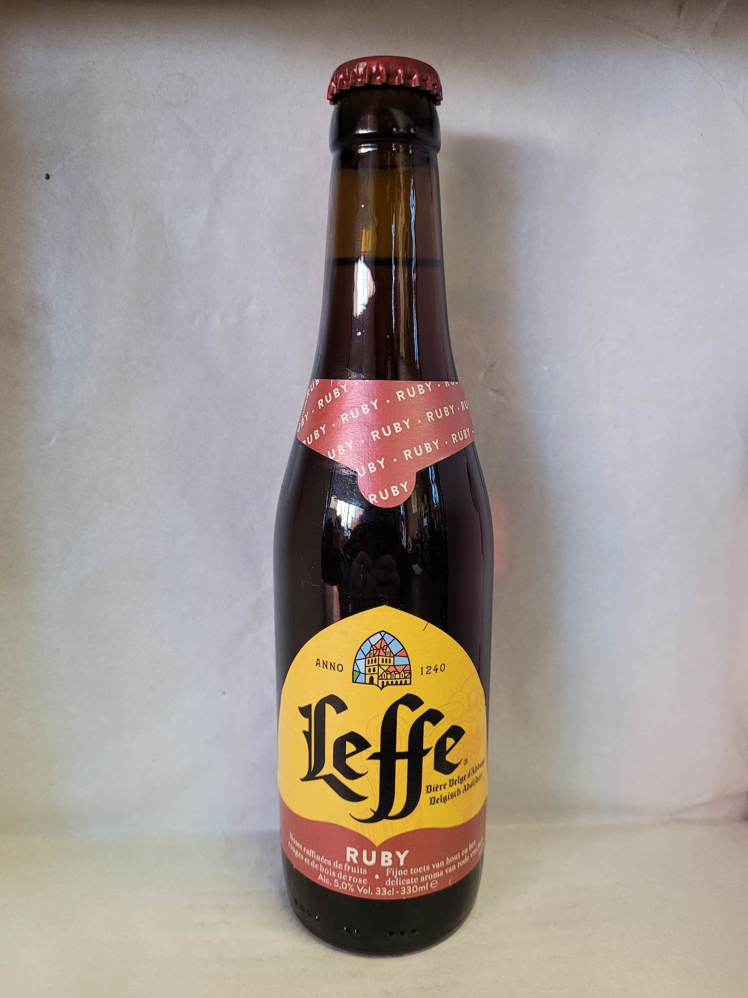 Bière Leffe Ruby : Leffe Ruby en bouteille