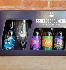 SCHELDE BROUWERIJ BOX BALANS 4X33 CL + GLAS