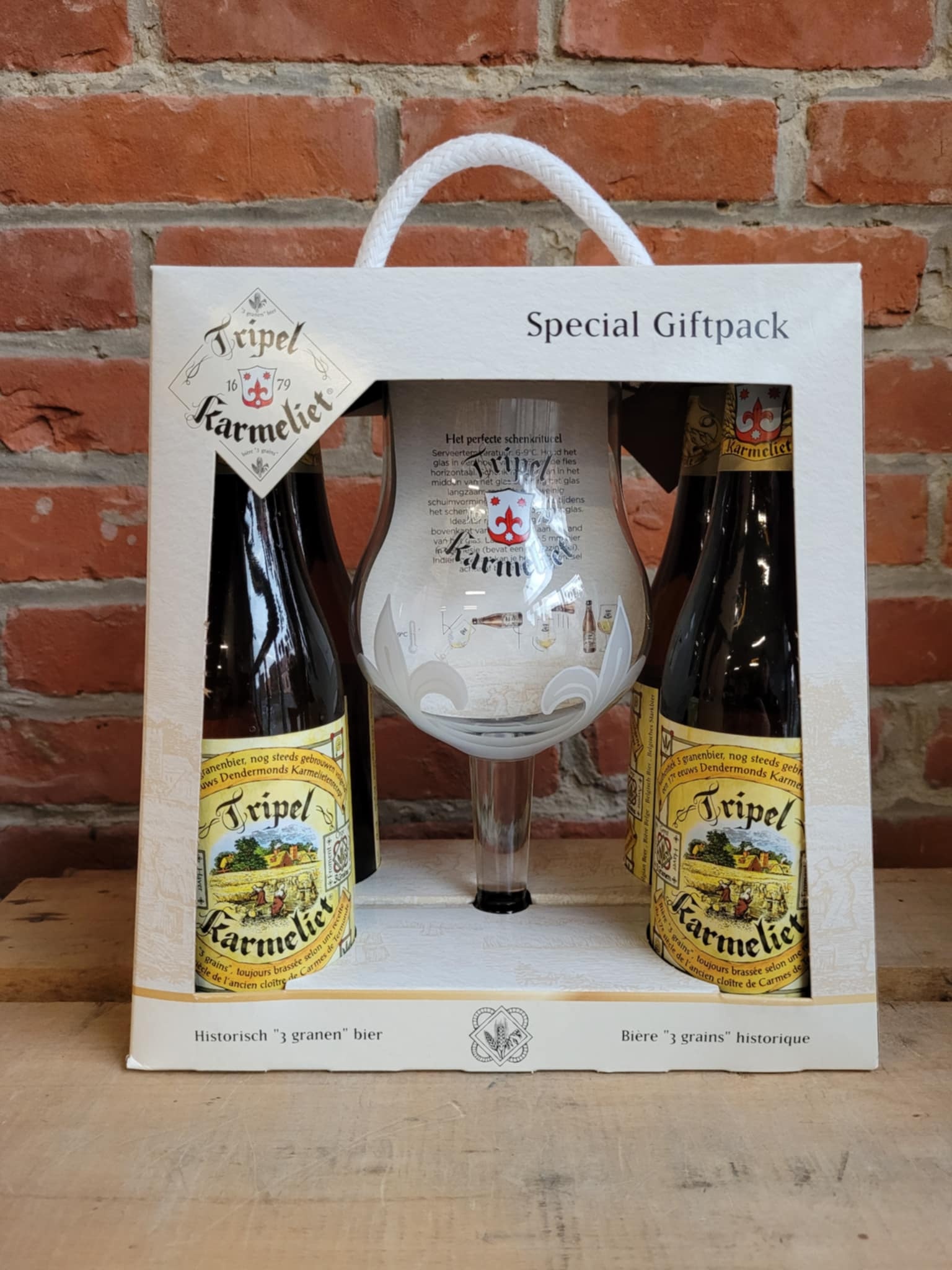 KARMELIET GESCHENK 4X33 CL + GLAS