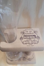KWAK GLAS MET HOUTEN STEUN