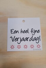 DANKKAARTJE VERJAARDAG