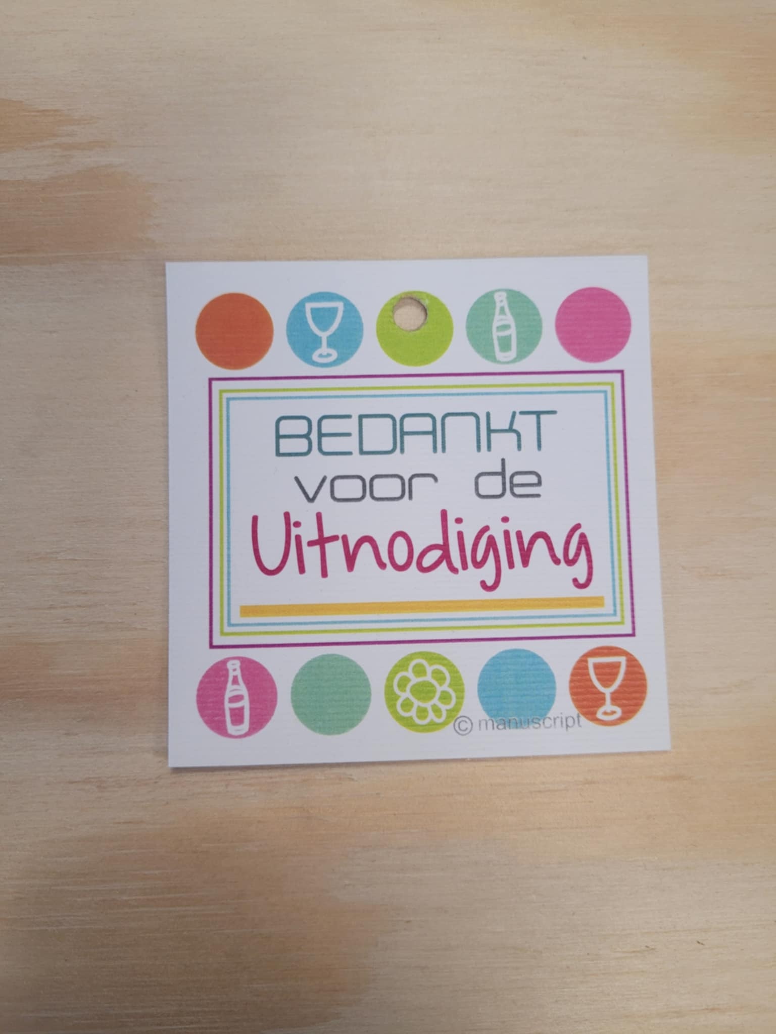 DANKKAARTJE UITNODIGING