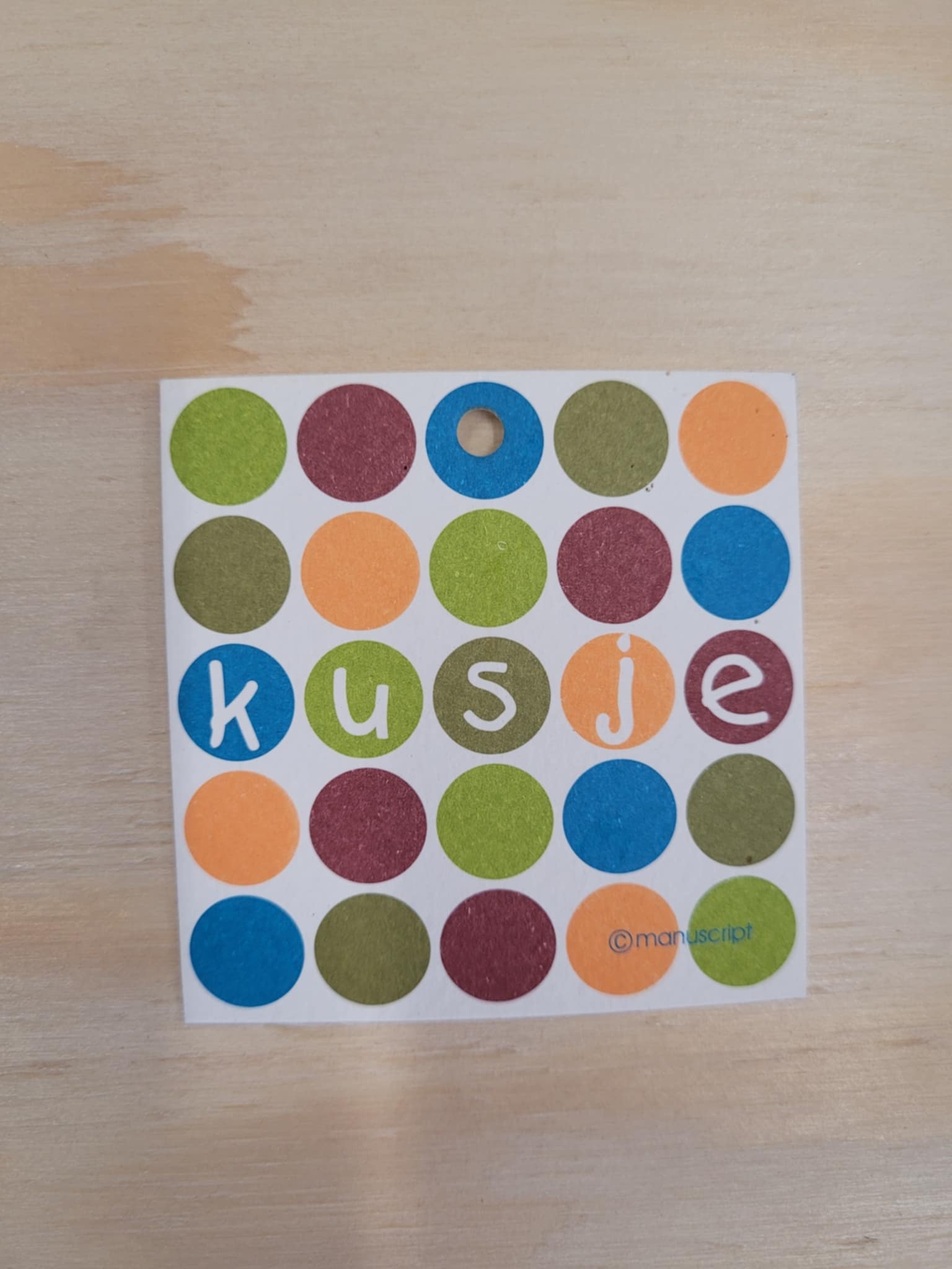 DANKKAARTJE KUSJE