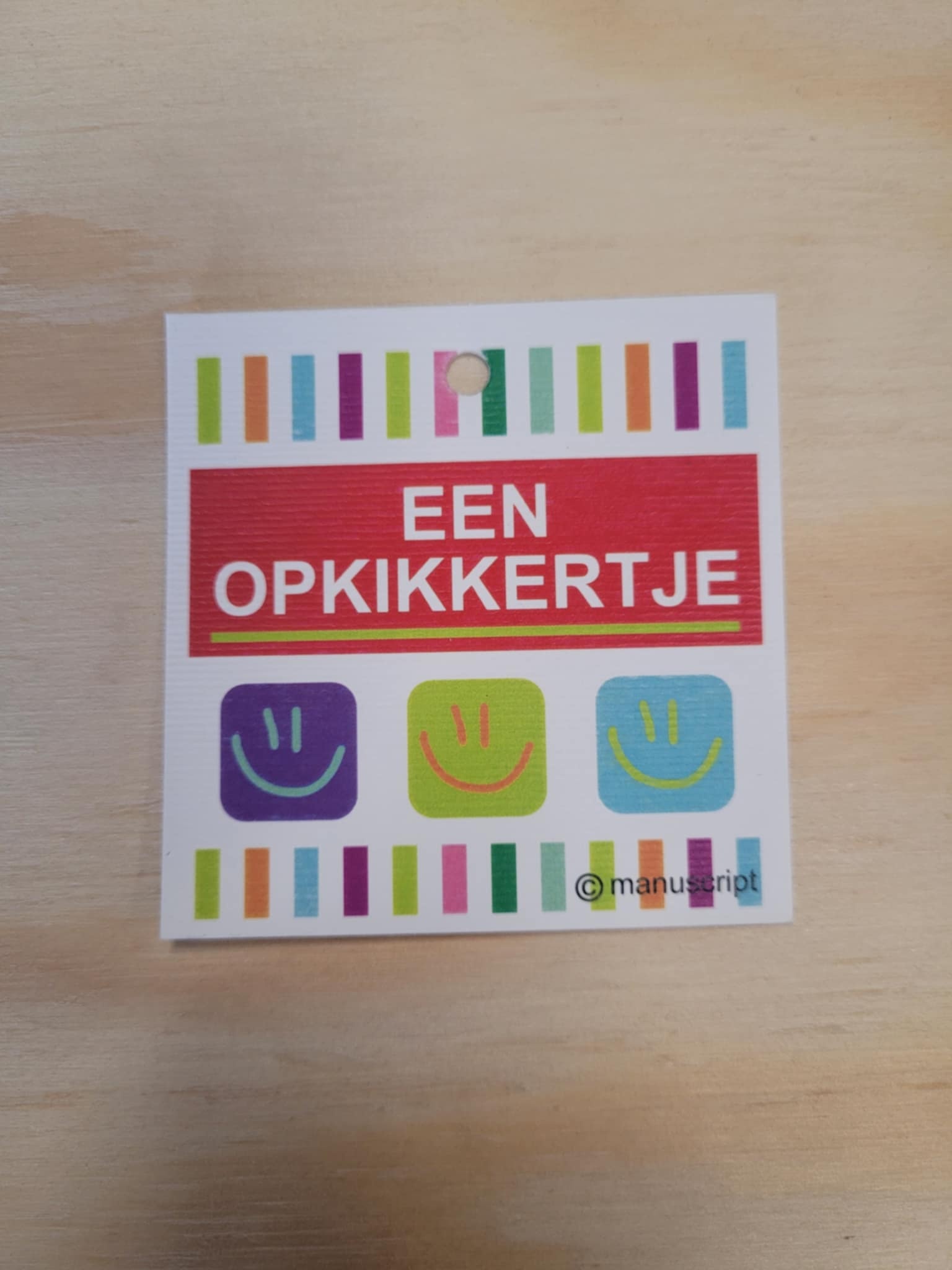 DANKKAARTJE OPKIKKERTJE