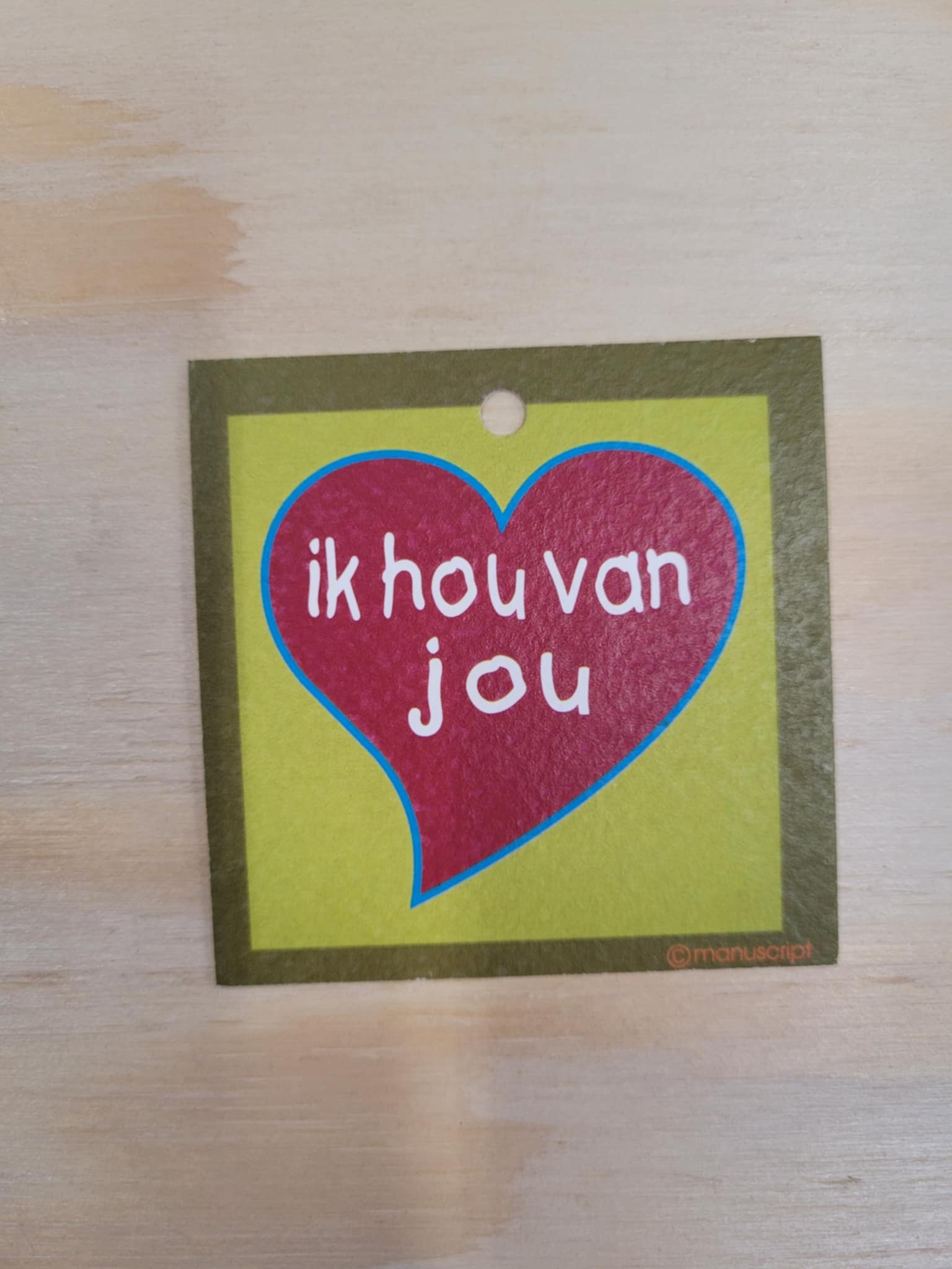 DANKKAARTJE HOU VAN JE