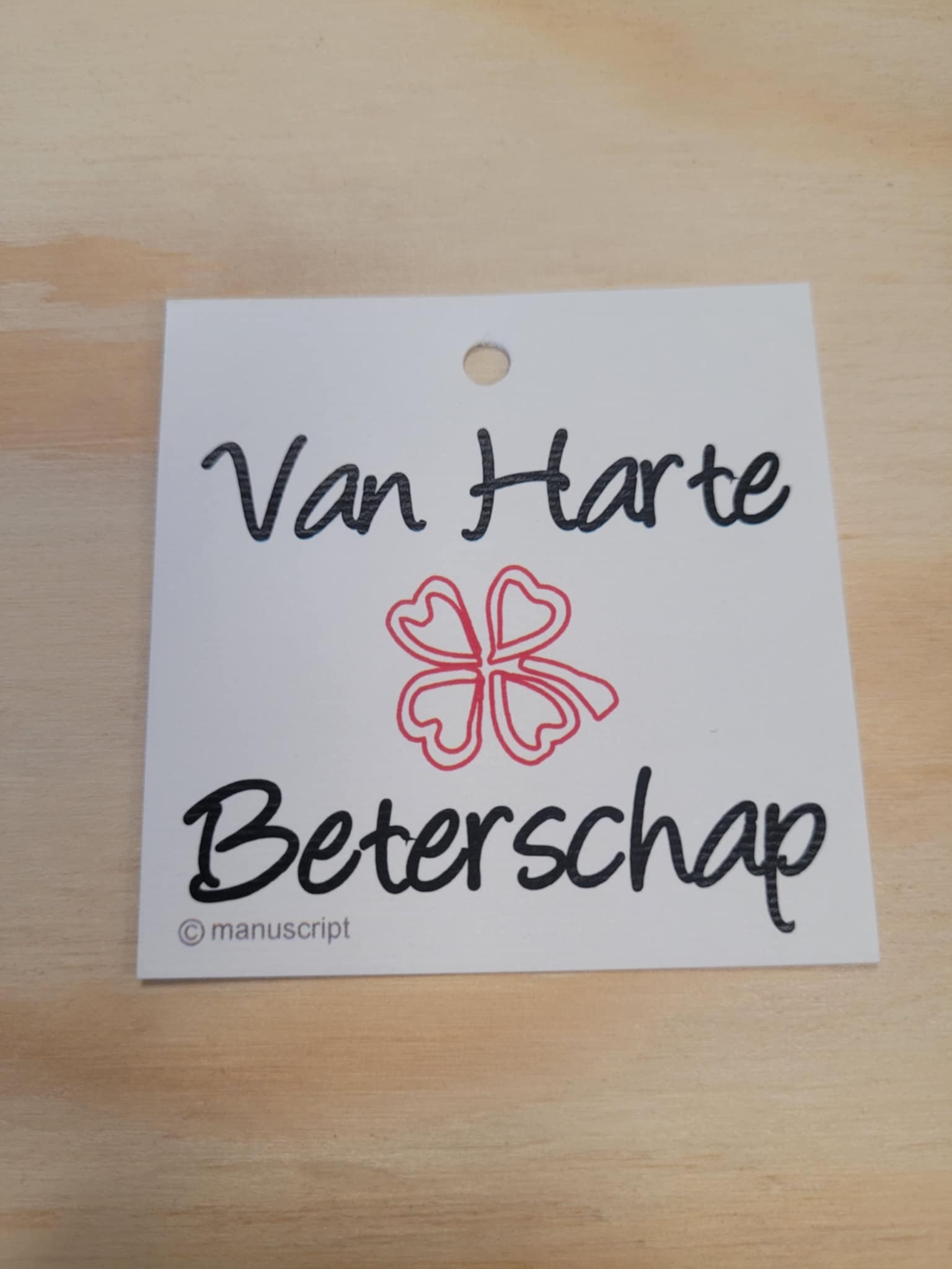 DANKKAARTJE BETERSCHAP