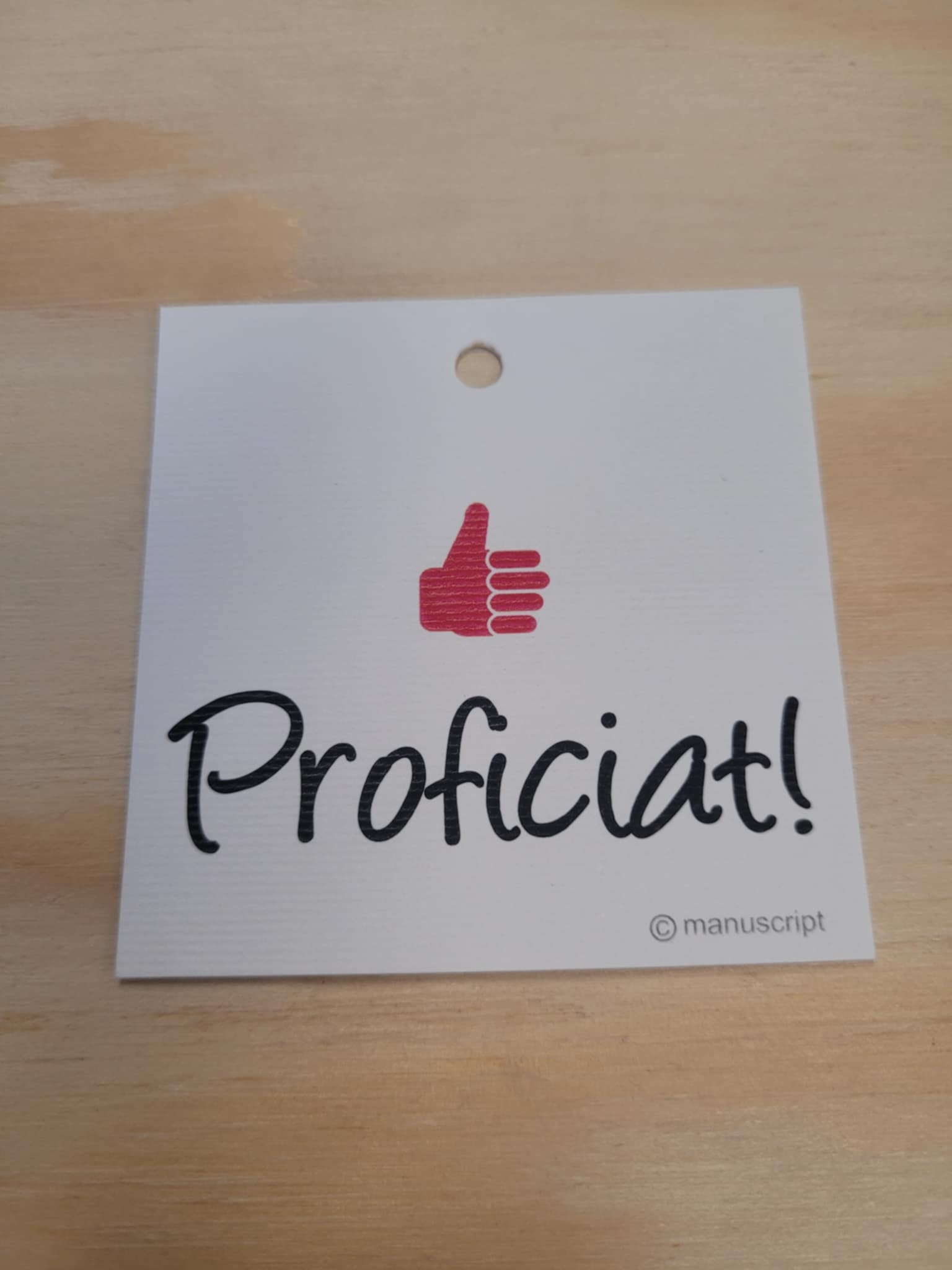 DANKKAARTJE PROFICIAT