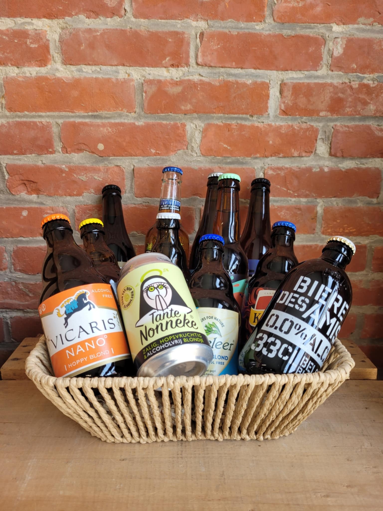BASKET OF SPECIAL NON-ALCOHOL BEERS