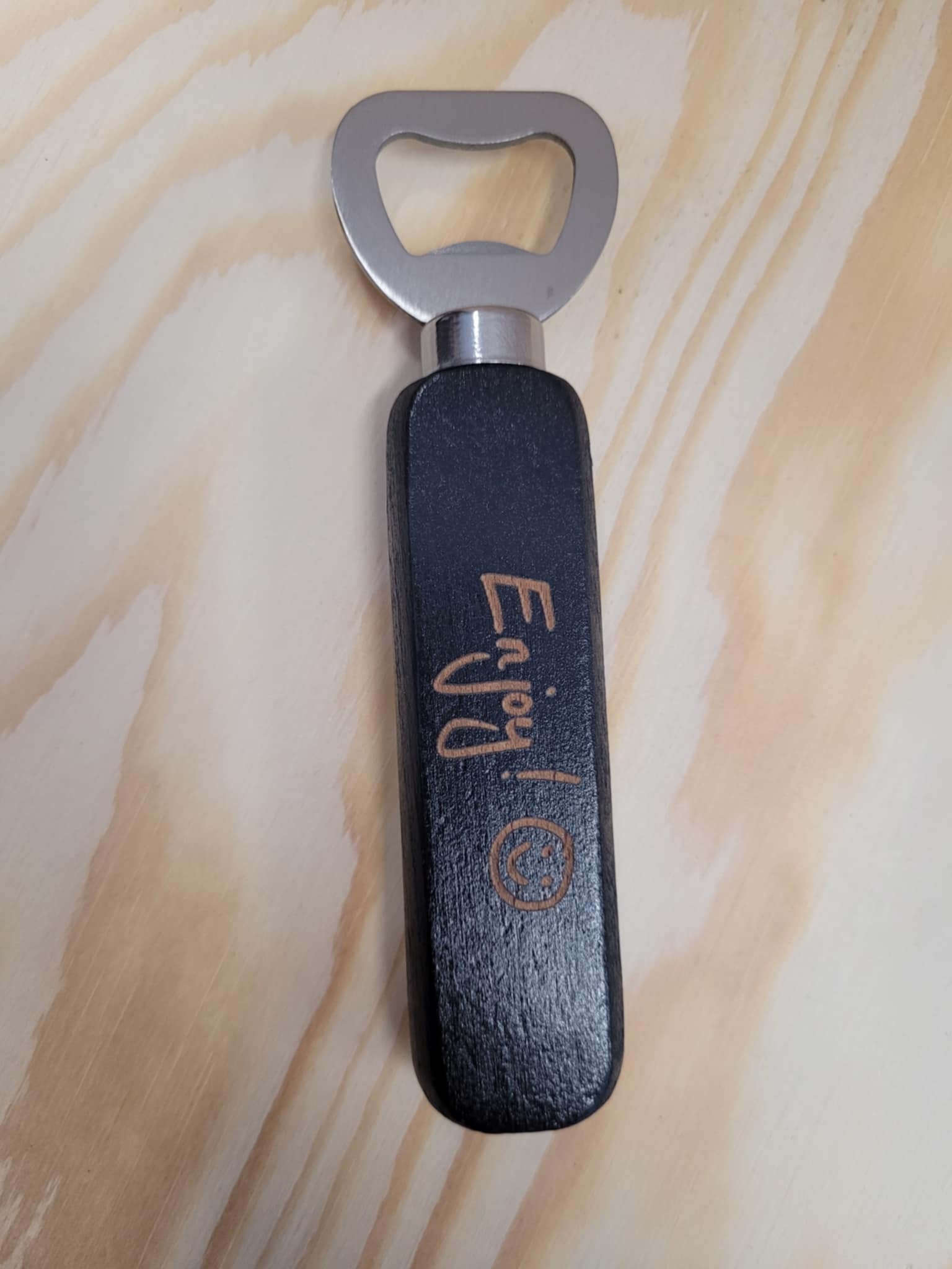 FLESOPENER ZWART - ENJOY