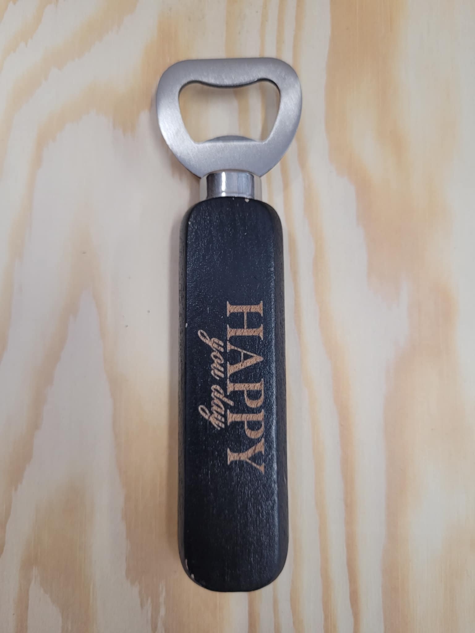 FLESOPENER ZWART +TEKST