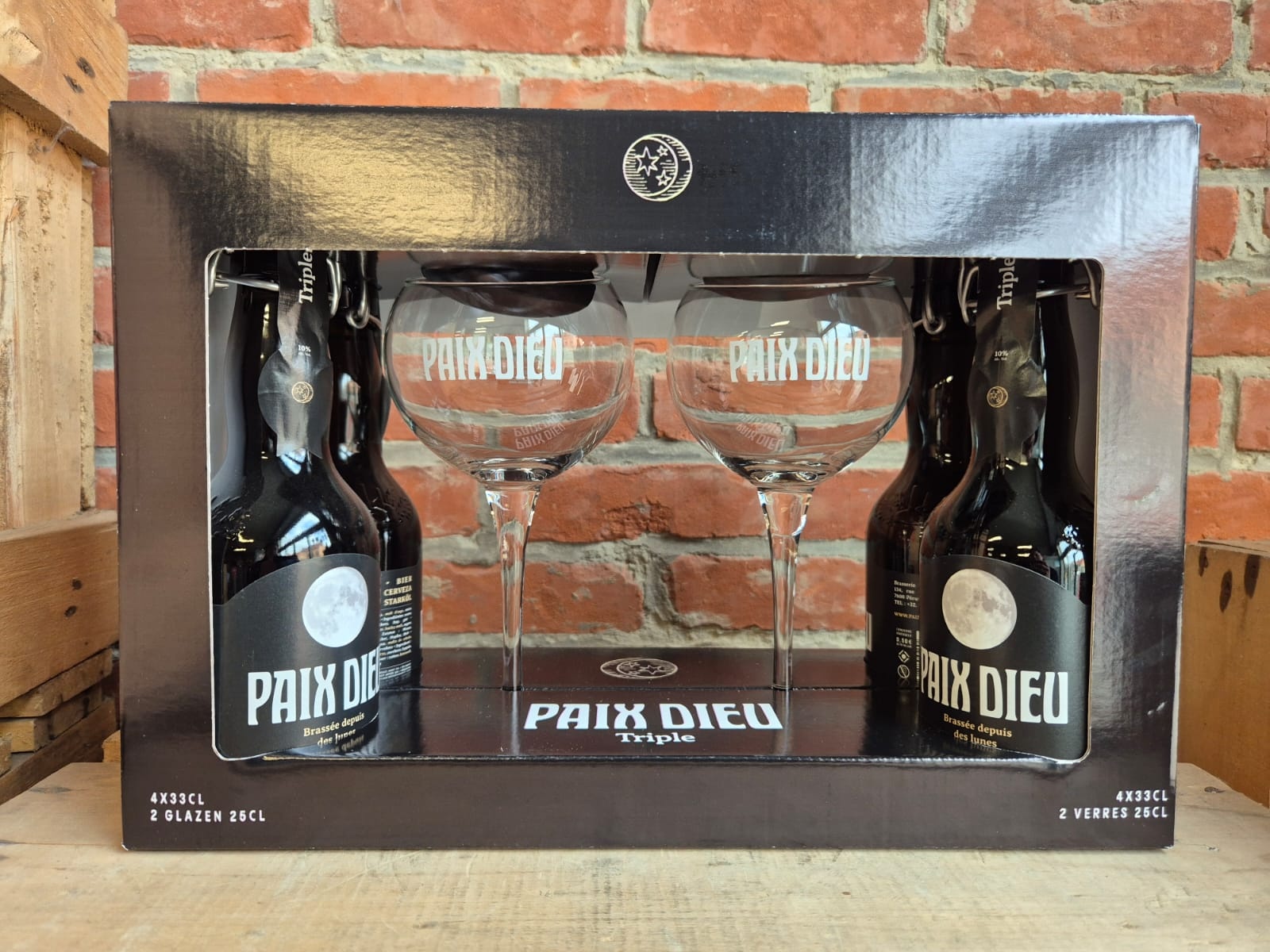 PAIX DIEU KOFFER 4X33CL + 2GLAZEN