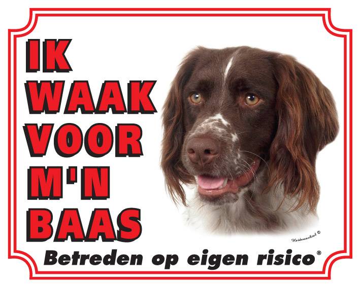 Stickerkoning Heidewachtel Waakbord Ik Waak Voor Mijn Baas stickerkoning kopen in de aanbieding