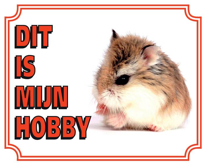 Stickerkoning Hamster Waakbord Dit Is Mijn Hobby stickerkoning kopen in de aanbieding