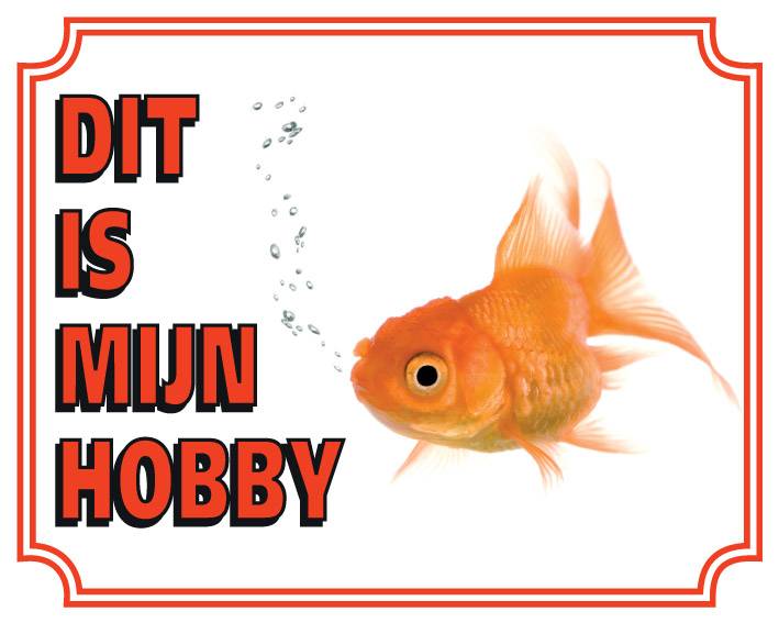 Stickerkoning Goudvis Waakbord Dit Is Mijn Hobby stickerkoning kopen in de aanbieding