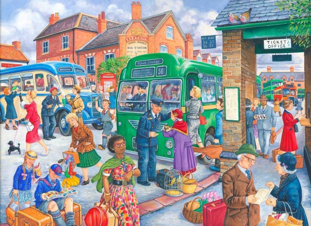 The House Of Puzzles Bus Station Puzzel 500 Stukjes Xl the house of puzzles kopen in de aanbieding