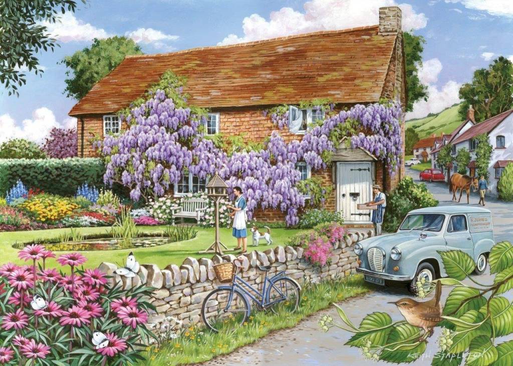 The House Of Puzzles Wisteria Cottage Puzzel 250 Stukjes Xl the house of puzzles kopen in de aanbieding
