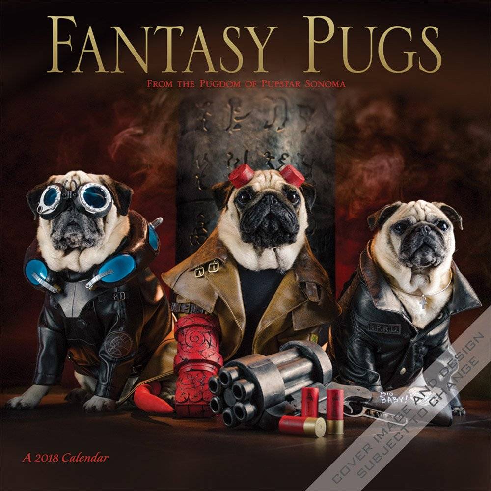 Wyman Fantasy Pugs Kalender 2018 wyman kopen in de aanbieding