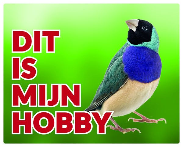 Stickerkoning Gouldamadine Waakbord Dit Is Mijn Hobby Blauw stickerkoning kopen in de aanbieding