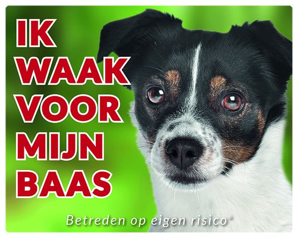 Stickerkoning Boerenfox Waakbord Ik Waak Voor Mijn Baas stickerkoning kopen in de aanbieding