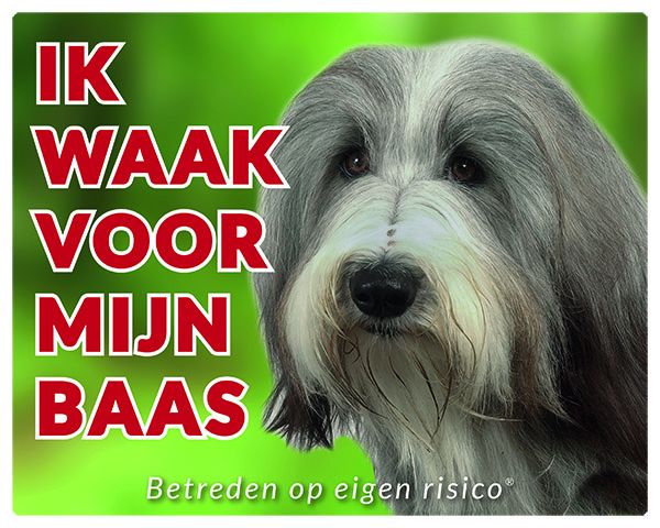 Stickerkoning Bearded Collie Waakbord Ik Waak Voor Mijn Baas stickerkoning kopen in de aanbieding Stickerkoning Bearded Collie Waakbord Ik Waak Voor Mijn Baas stickerkoning kopen in de aanbieding